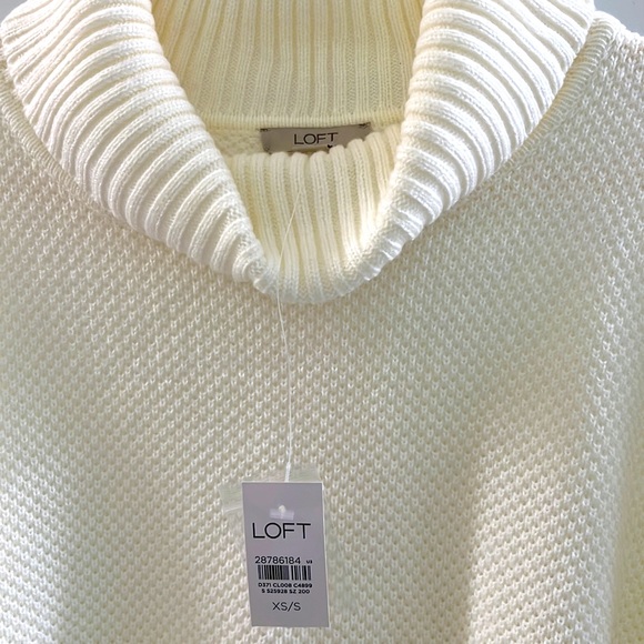 Loft women’s poncho sweater cream color - Picture 4 of 4